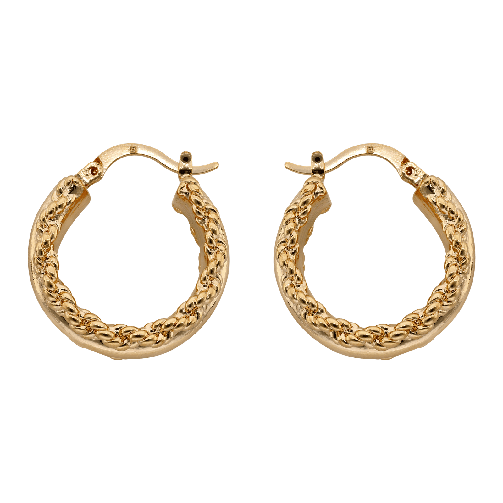 Créoles couronne large maille corde 20mm