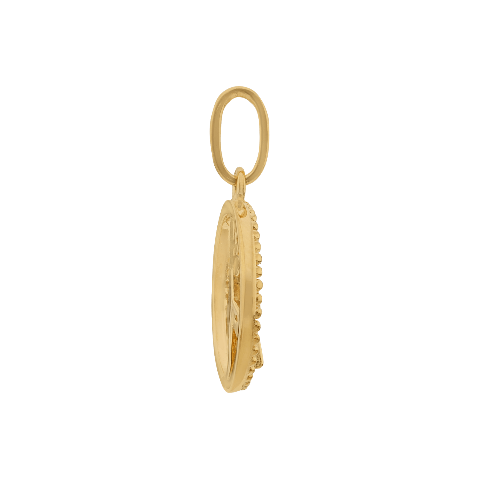 Pendentif plaqué or feuilles bambou Oxyde de Zirconium
