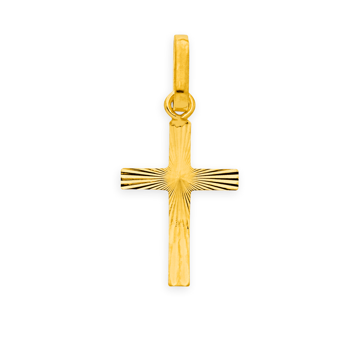 Croix Or 750 Diamantée 10*20mm Avec Bélière