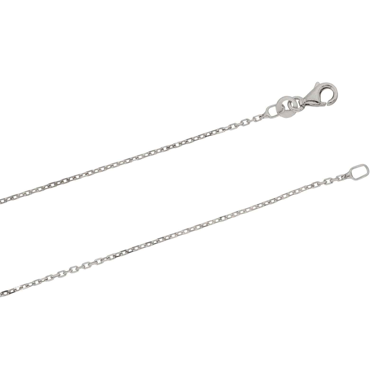 Collier Forçat rhodié 50 centimètres Argent