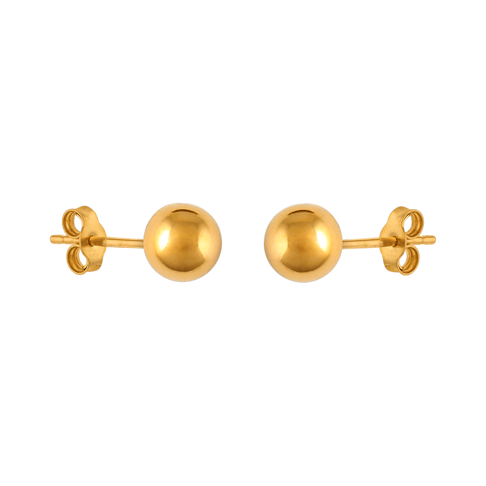 Boucles d'oreilles Plaqué OR grain d'Or 8 mm