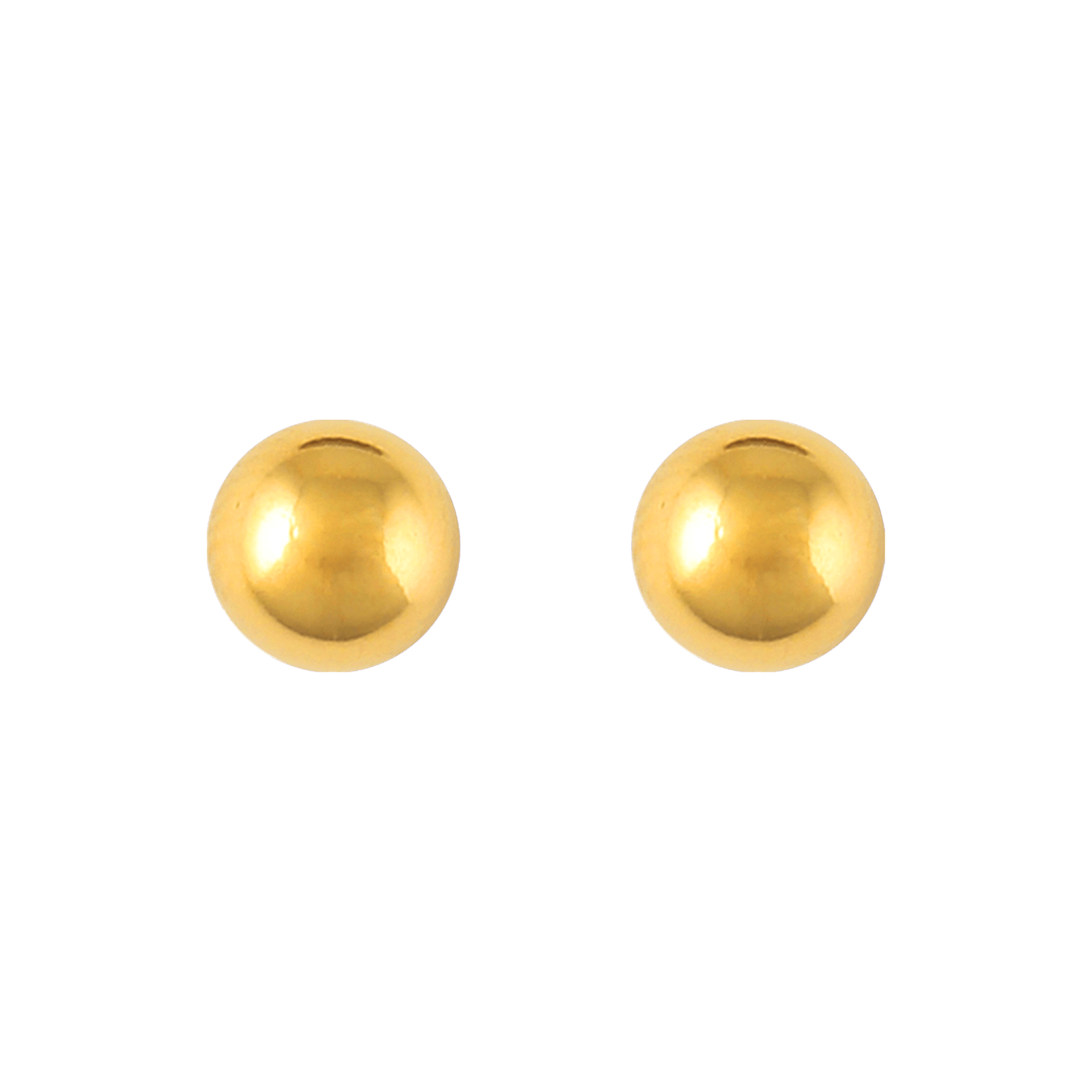 Boucles d'oreilles Plaqué OR grain d'Or 6 mm