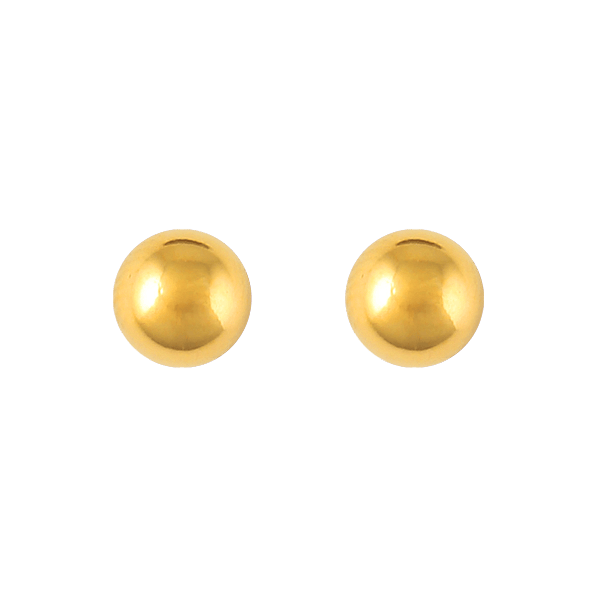Boucles D'oreilles Plaqué Or Boule 6mm