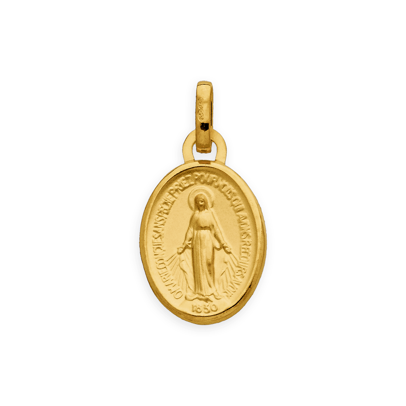 Médaille Or750 Vierge Miraculeuse avec bélière or creux