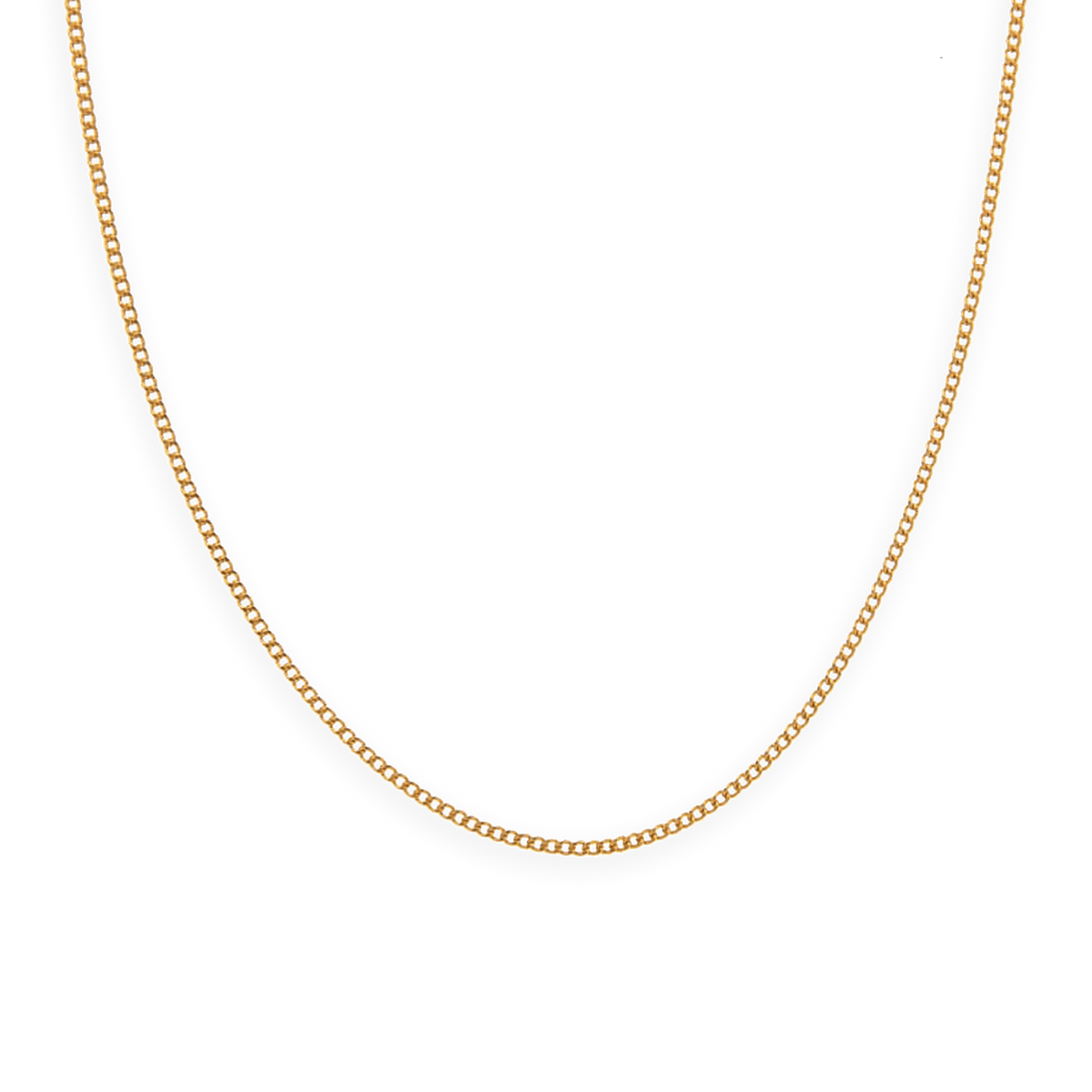 Collier Chaîne Plaqué Or Maille Gourmette 1.6mm 45cm