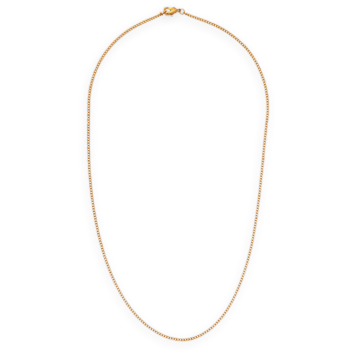 Collier Chaîne Plaqué Or Maille Gourmette 1.6mm 45cm