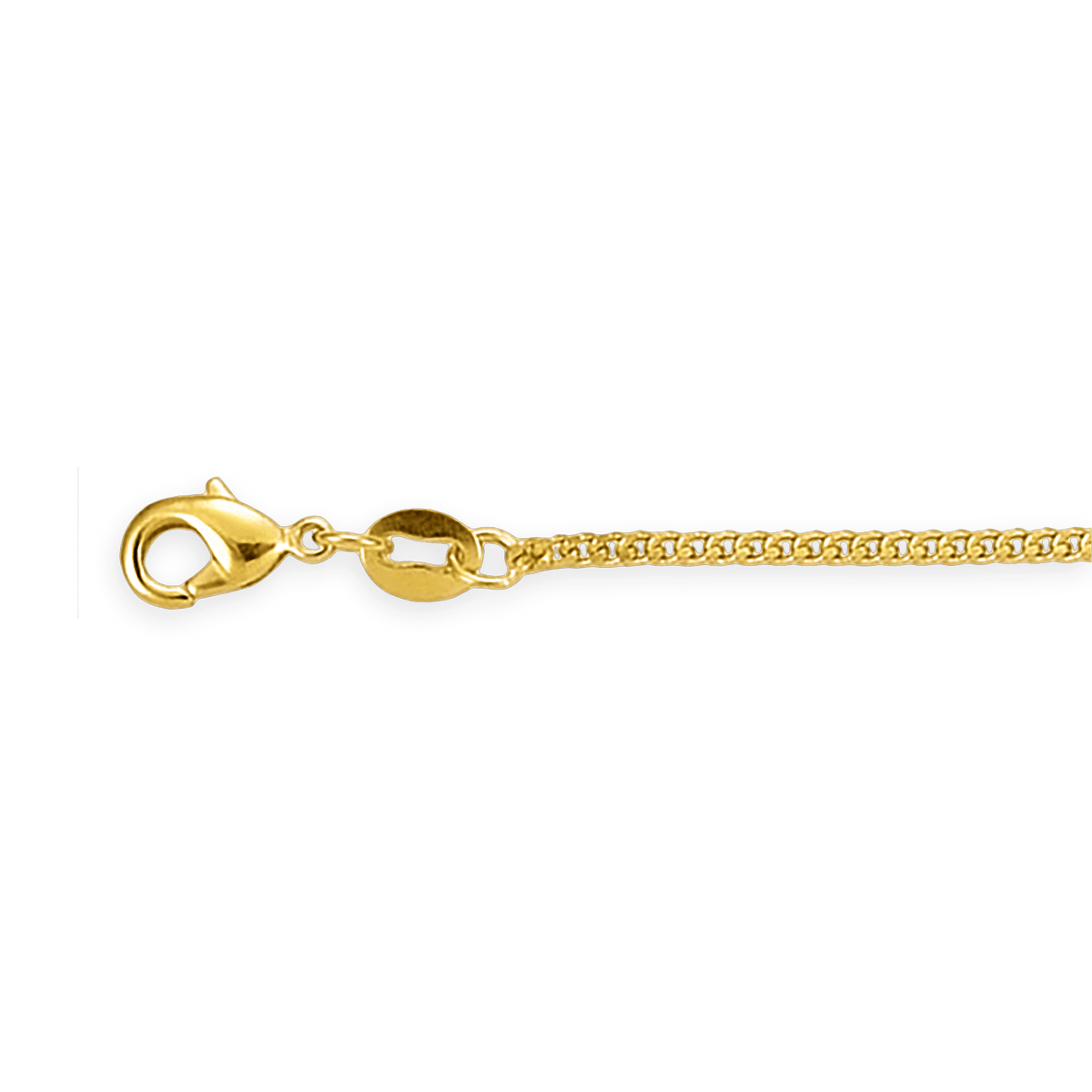 Collier Chaîne Plaqué Or Maille Gourmette 1.6mm 45cm