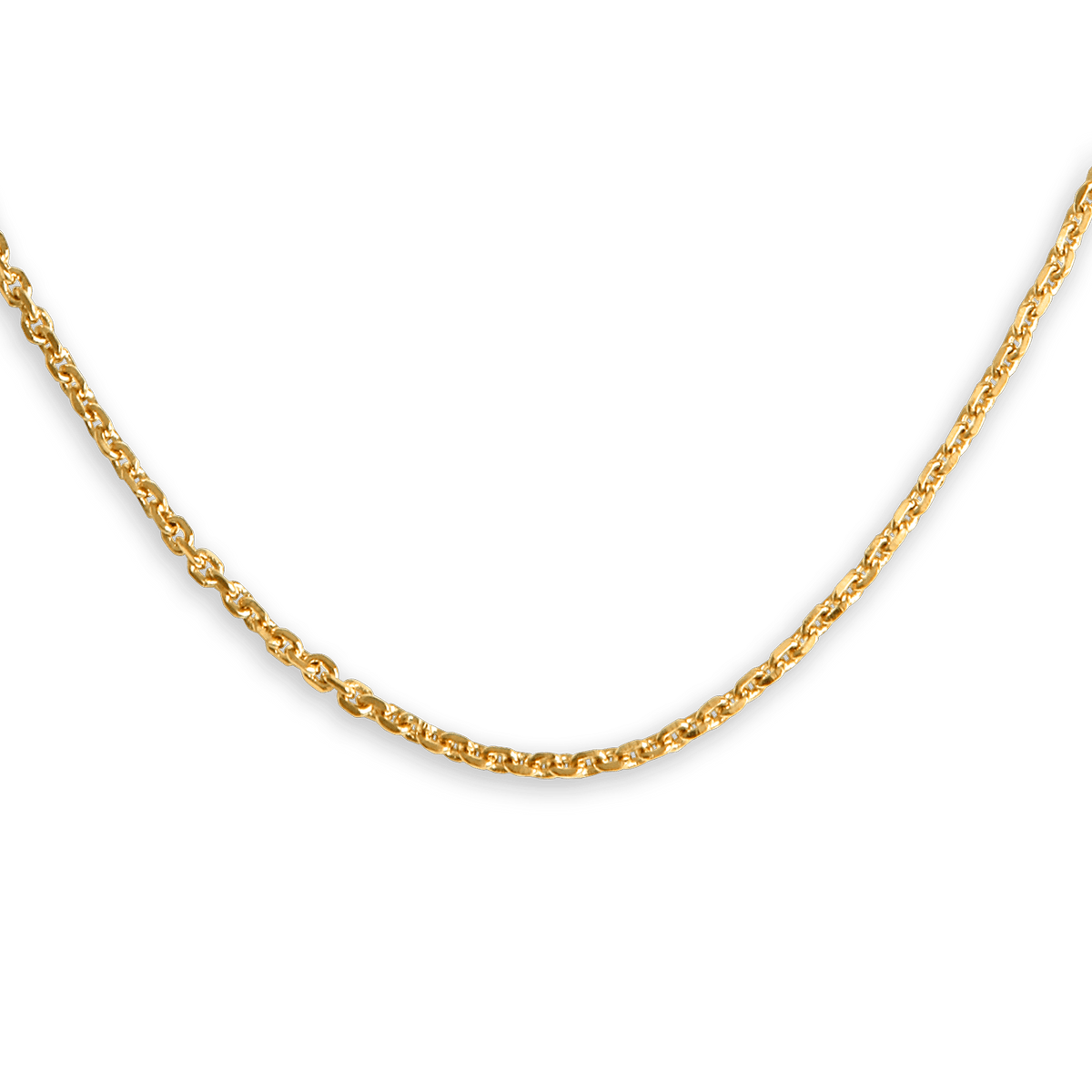 Collier Chaîne Plaqué Or Maille Forçat 1.6mm 40cm