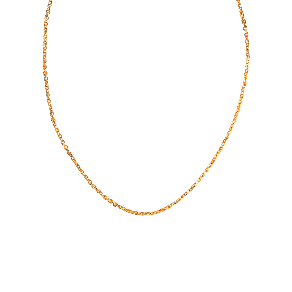 Collier Chaîne Plaqué Or Maille Forçat 1.6mm 40cm