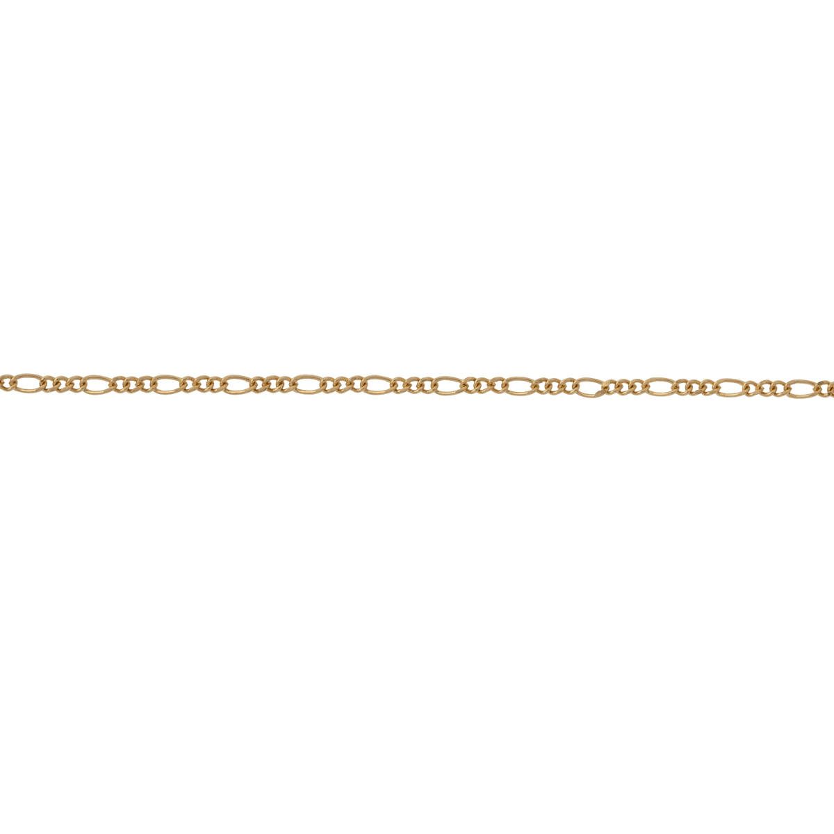 Collier Chaîne Plaqué Or Maille Cheval Alterné 1.3 2.2mm 45cm