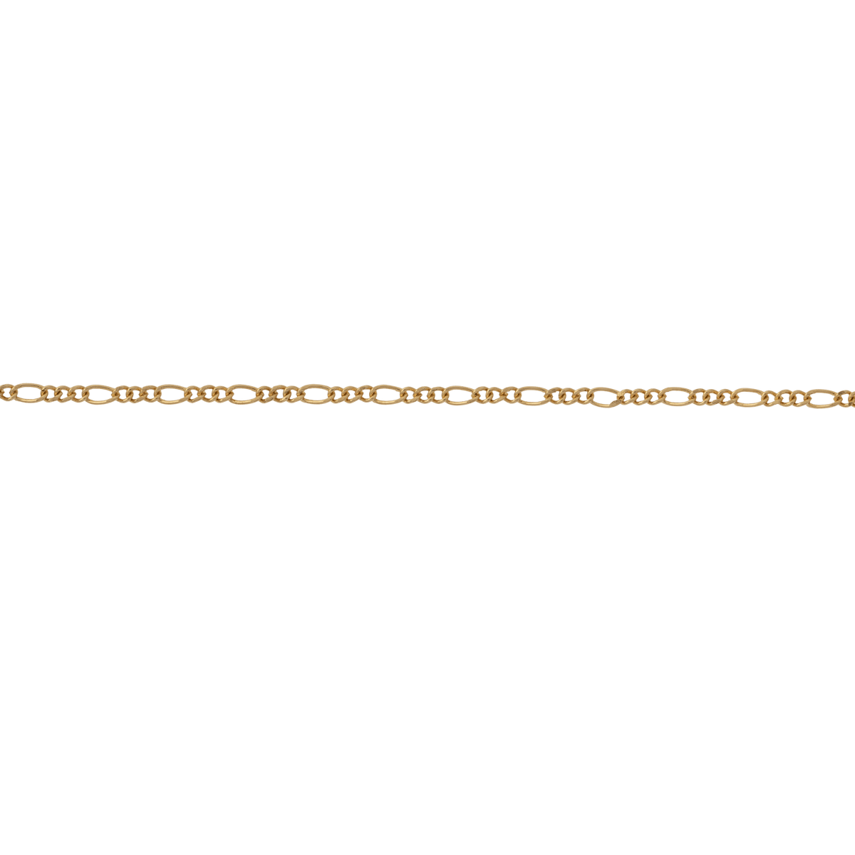 Collier Chaîne Plaqué Or Maille Cheval Alterné 1.3 2.2mm 50cm