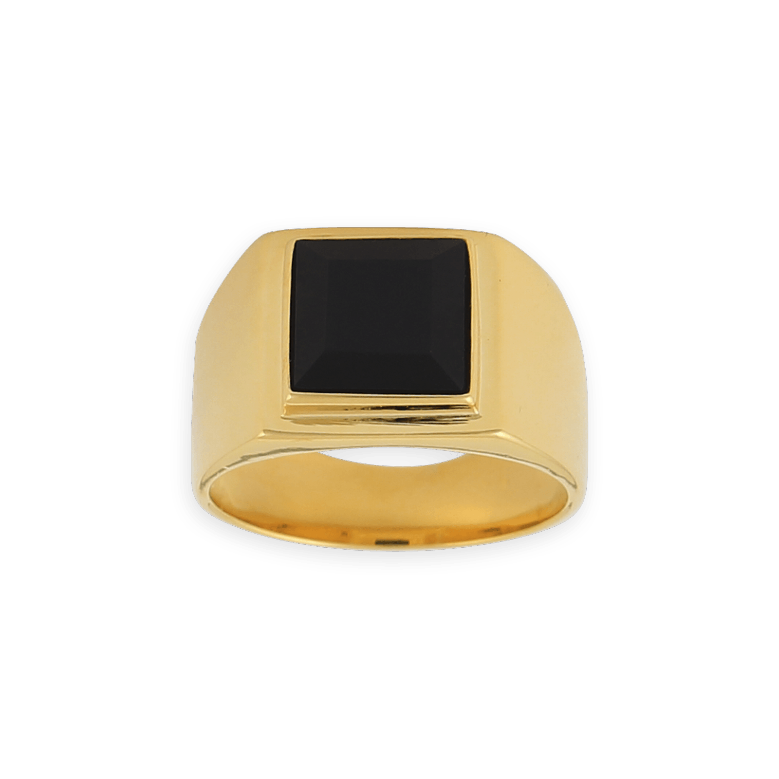 Chevalière Plaqué Or Onyx 10mm
