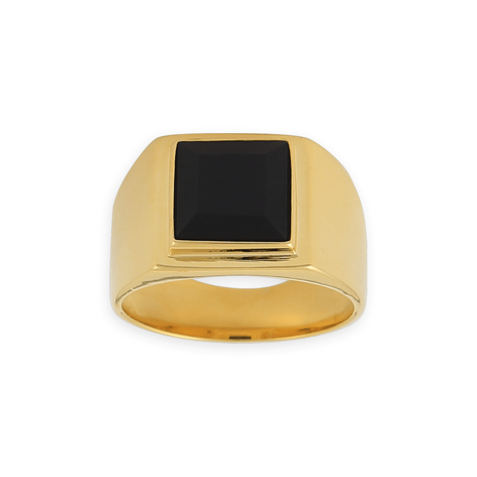 Chevalière Plaqué Or Onyx 10mm