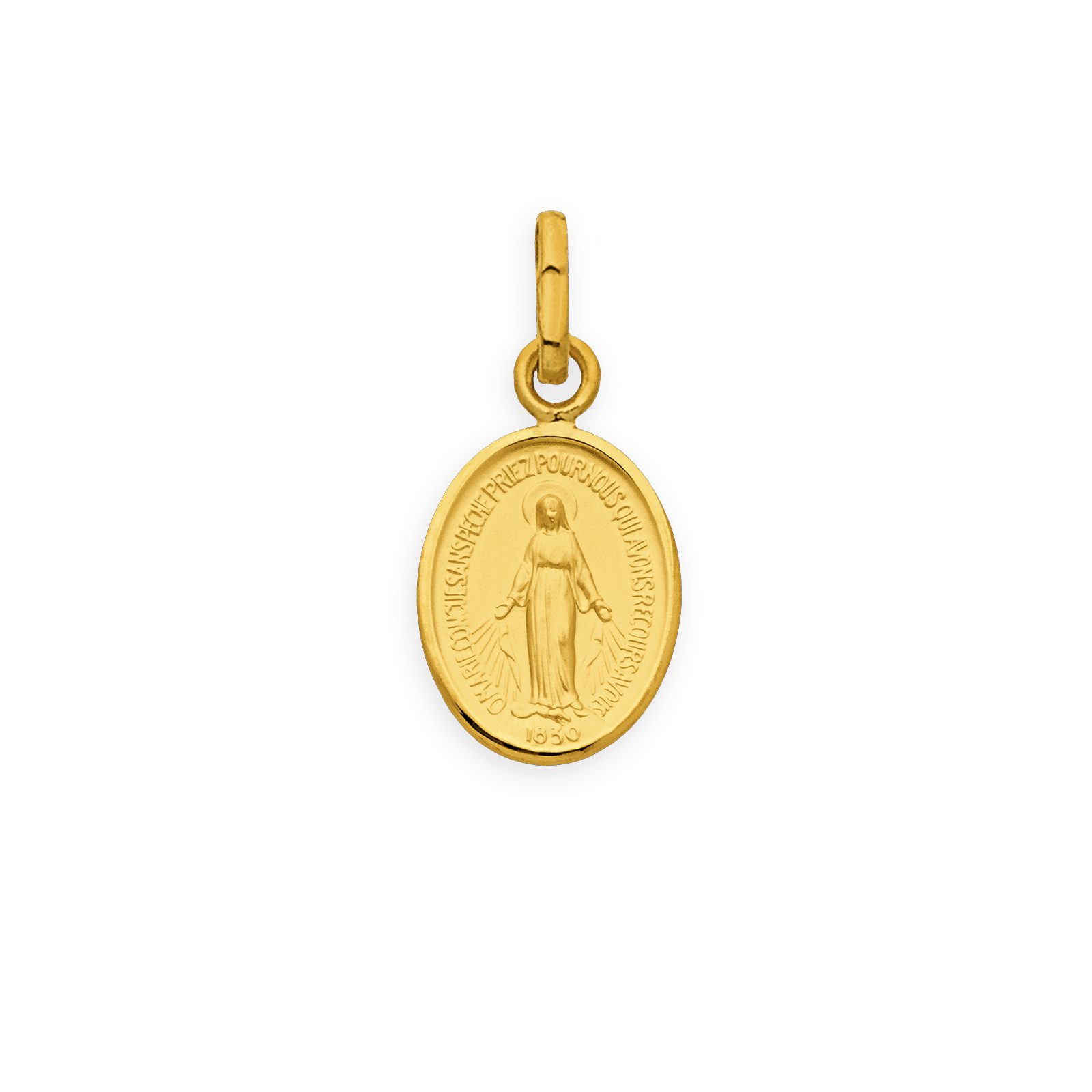 Médaille Or750 Vierge Miraculeuse avec bélière or creux