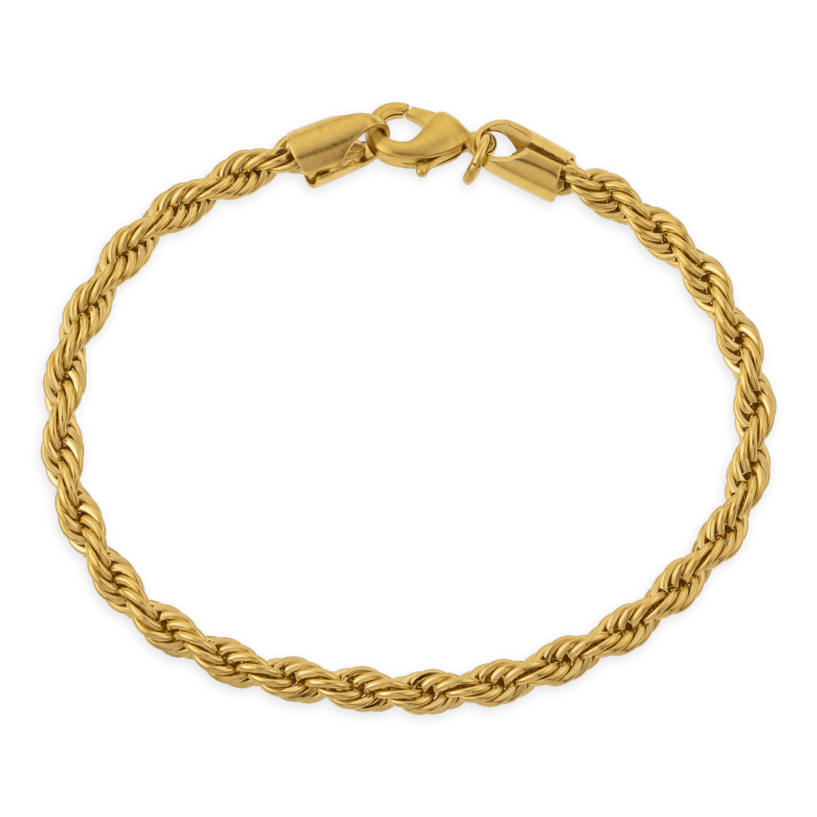 BRACELET CORDE 19CM PLAQUÉ OR