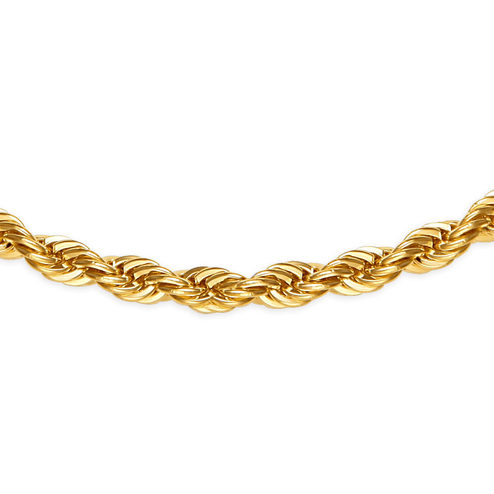 Collier plaqué or maille corde