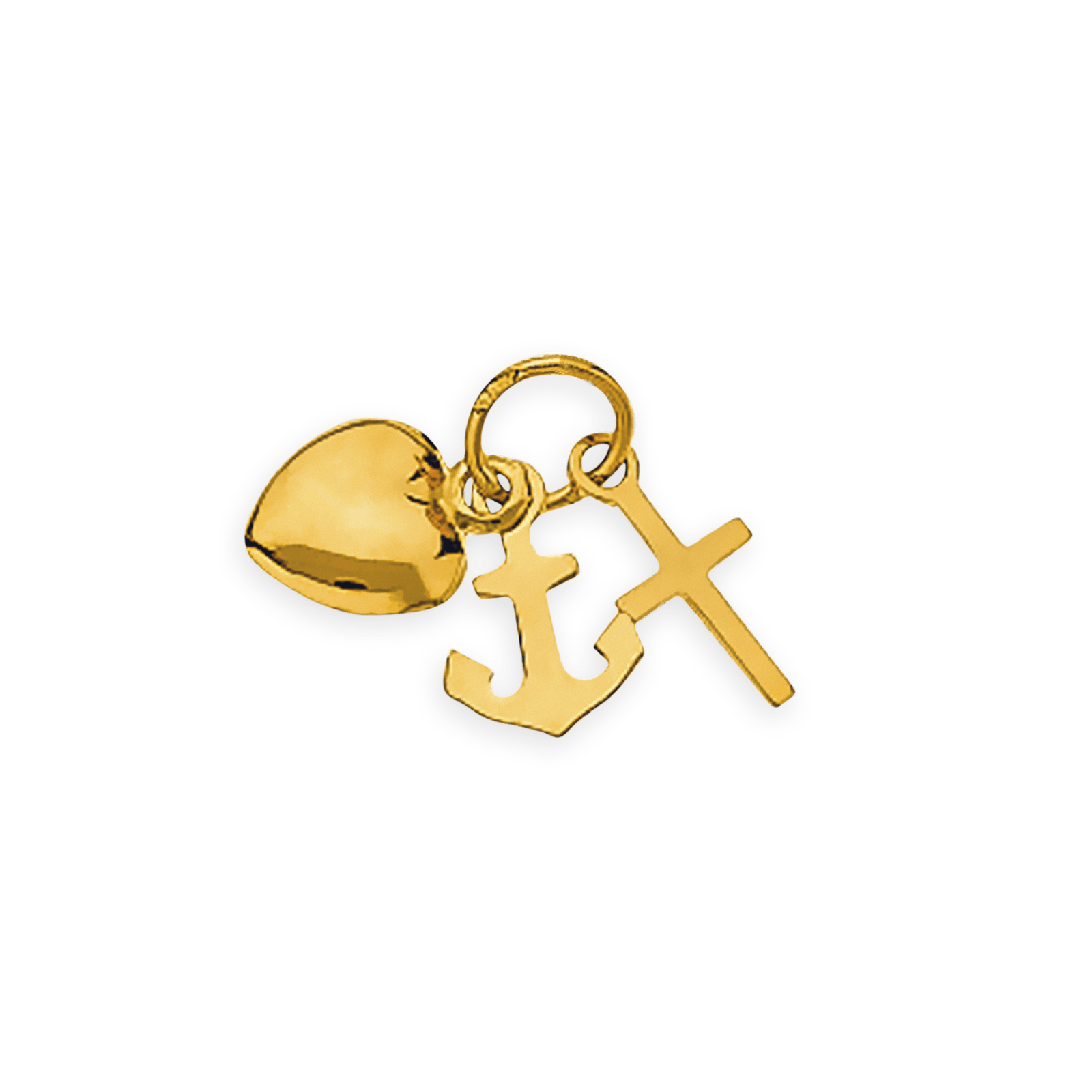 Pendentif Or750 3 Vertus avec bélière