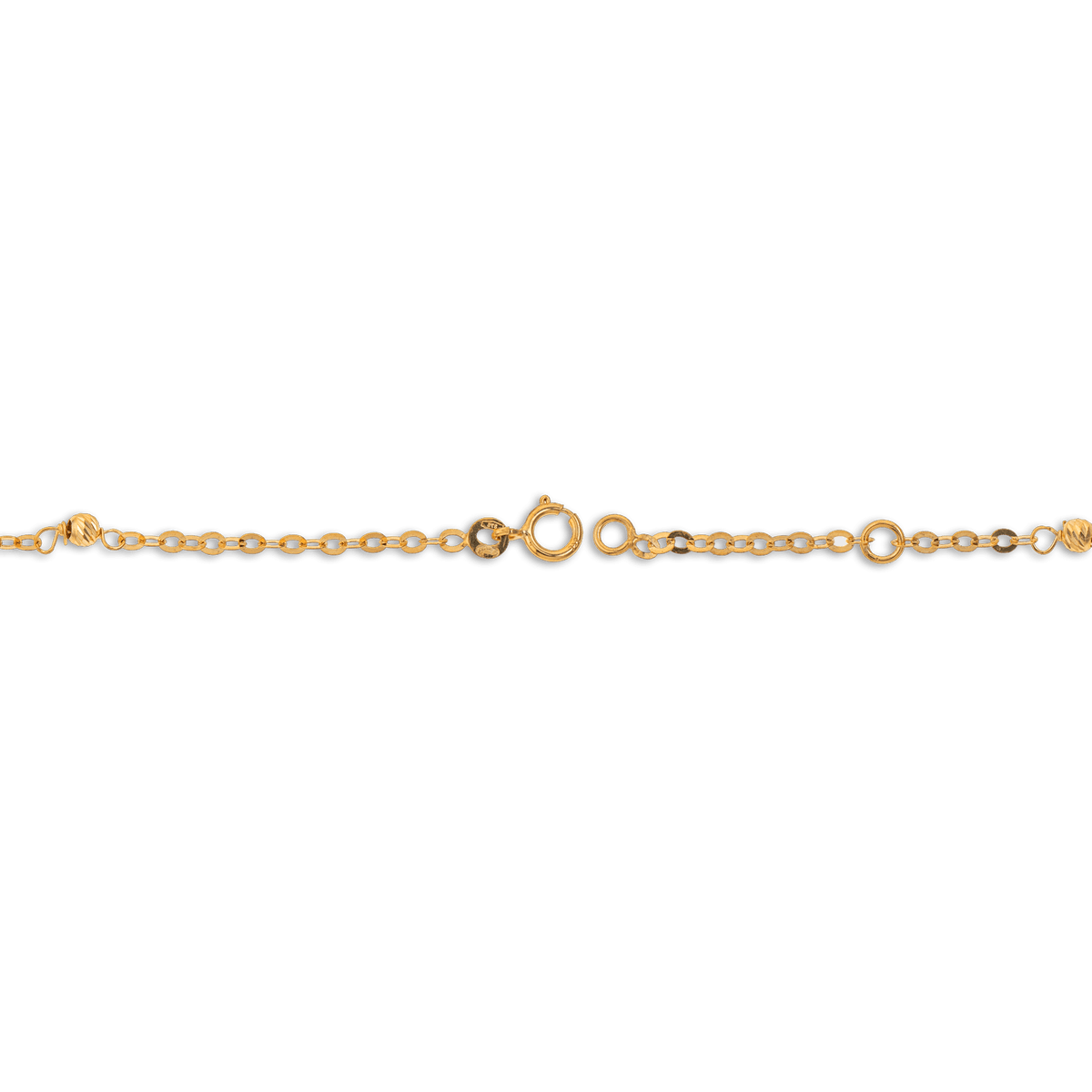 Bracelet Chapelet Or 375 Boules Médaille Miraculeuse 6.5*8mm 15 à 17cm