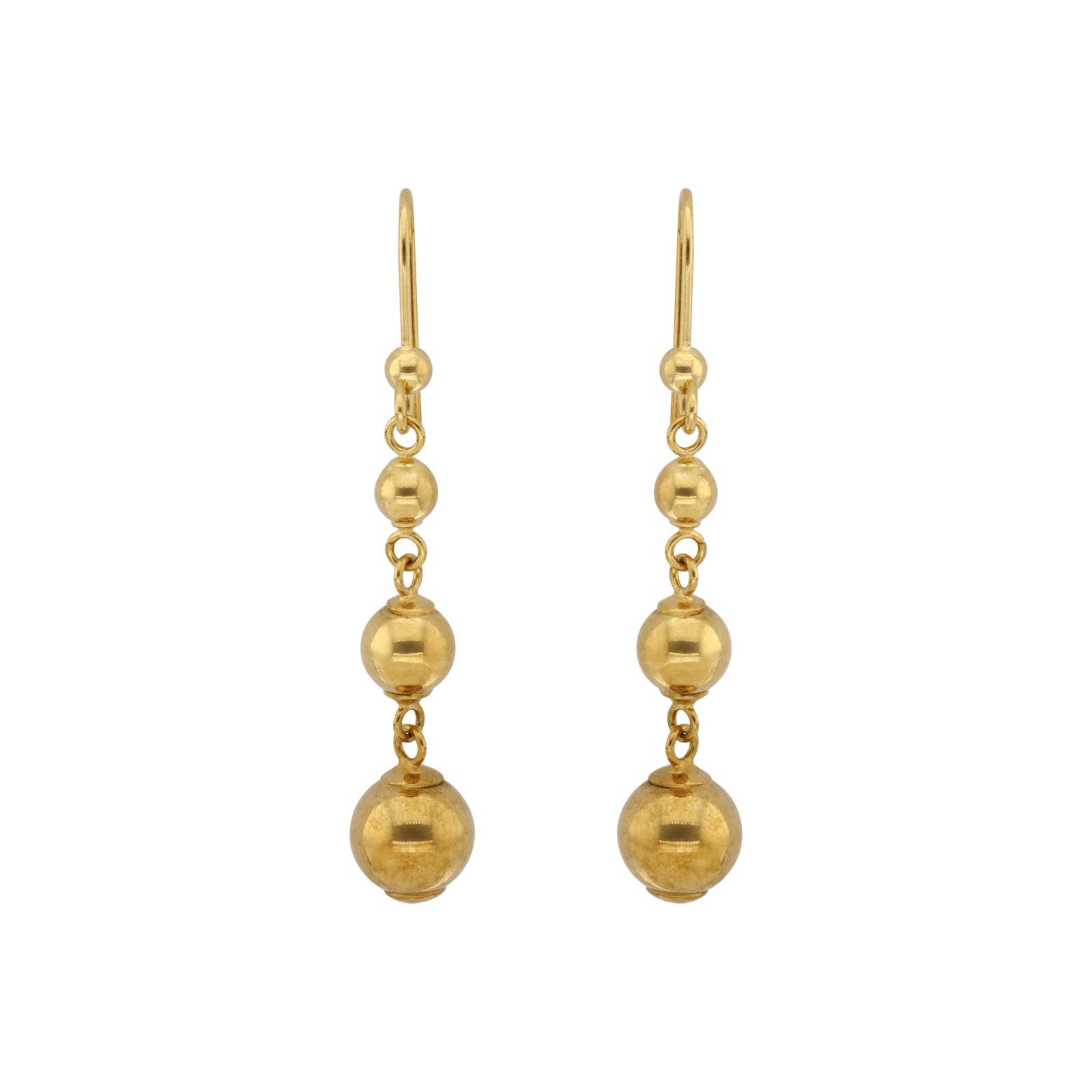 Boucles d'Oreilles Bascule 2 boules chute