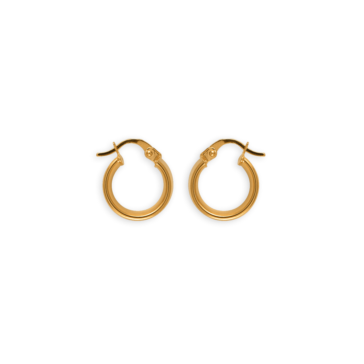Créoles Or 375 Larges 14.5mm Tube 6mm