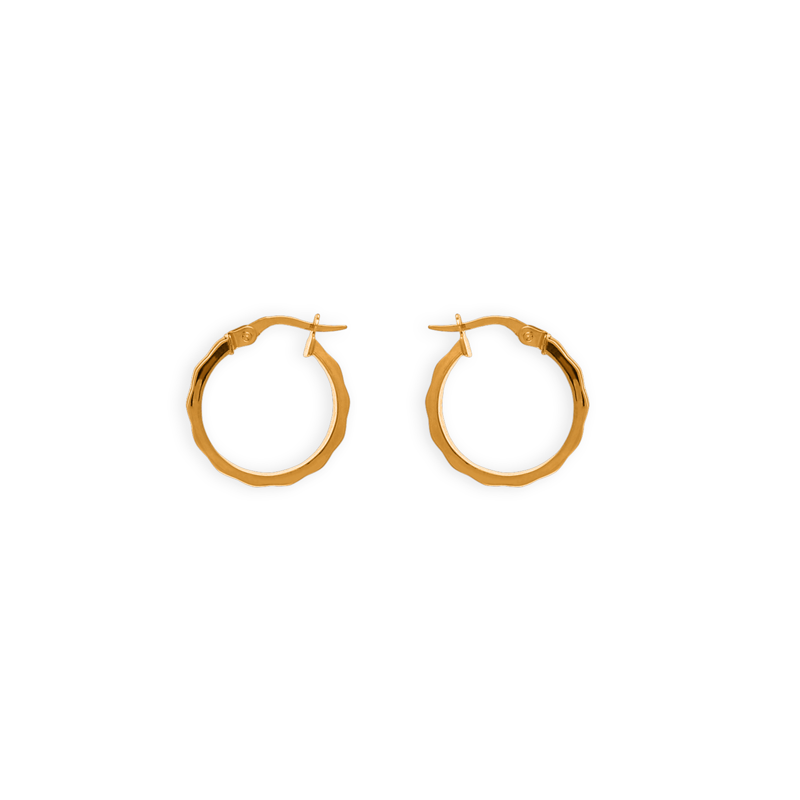 créoles or 9 carats fantaisie 14mm