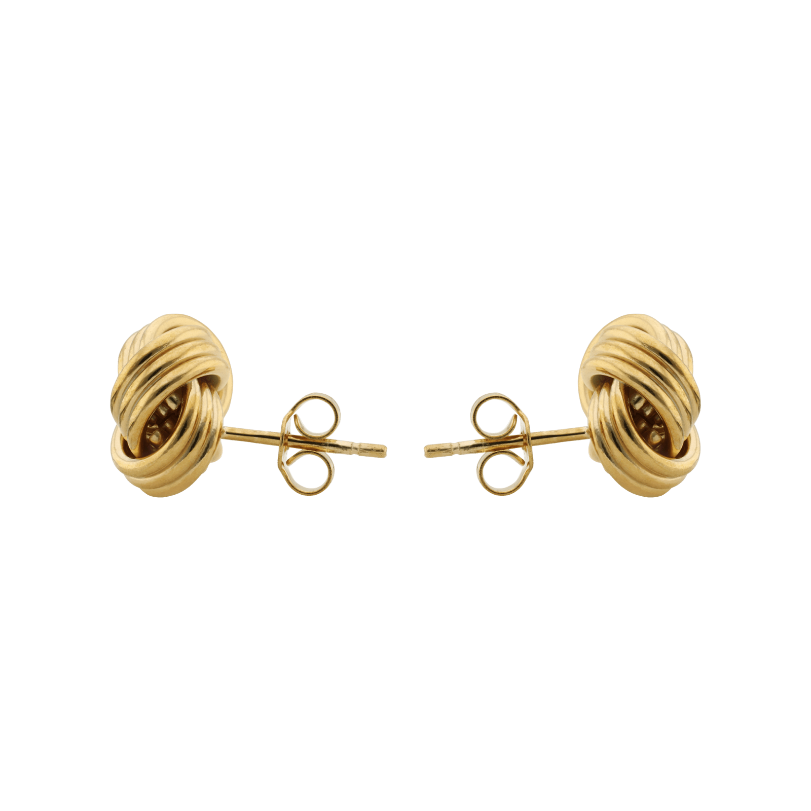 Boucles d'Oreilles nœud trois fils lisses 11mm