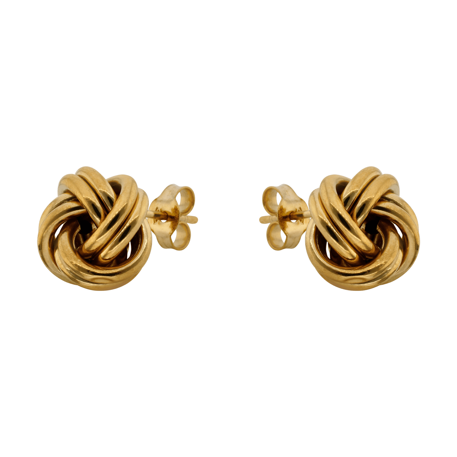 Boucles d'Oreilles Nœud deux fils Lisses 12 millimètres