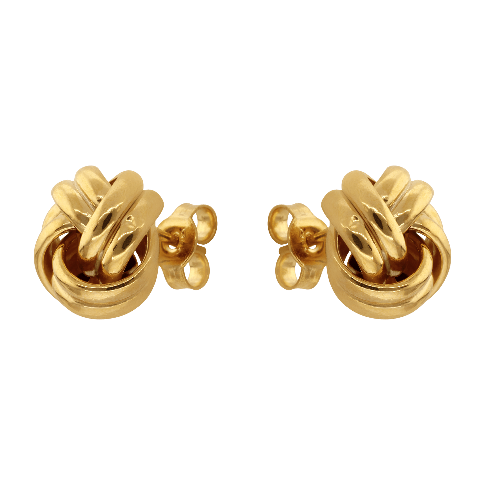 Boucles d'Oreilles Nœud deux fils Lisses 10 millimètres