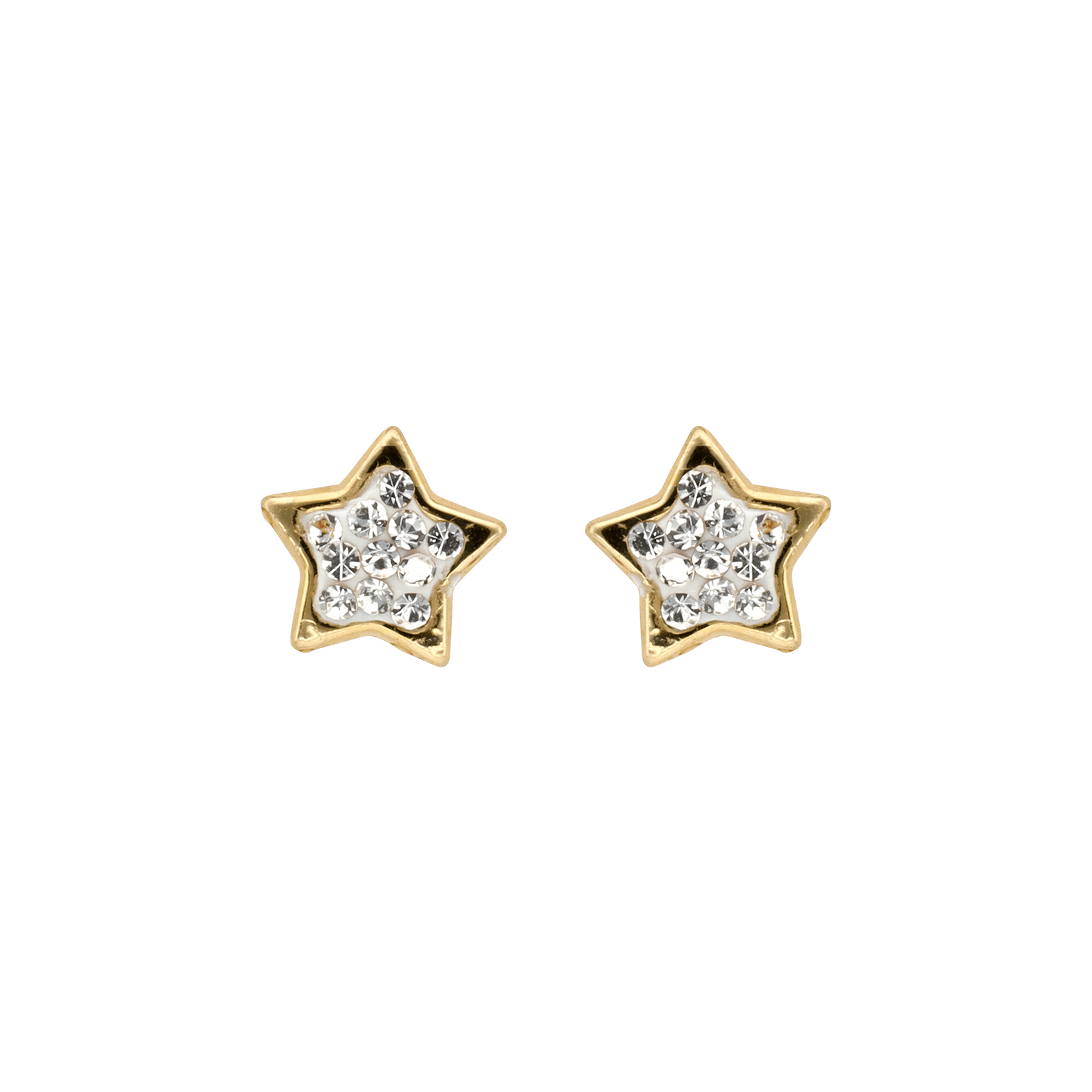 Boucles d'Oreilles puce étoile Strass Enfant