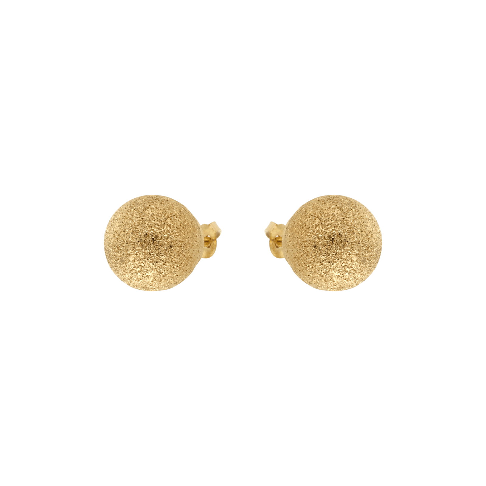 Boucles d'Oreilles boule sablée laser 6 millimètres