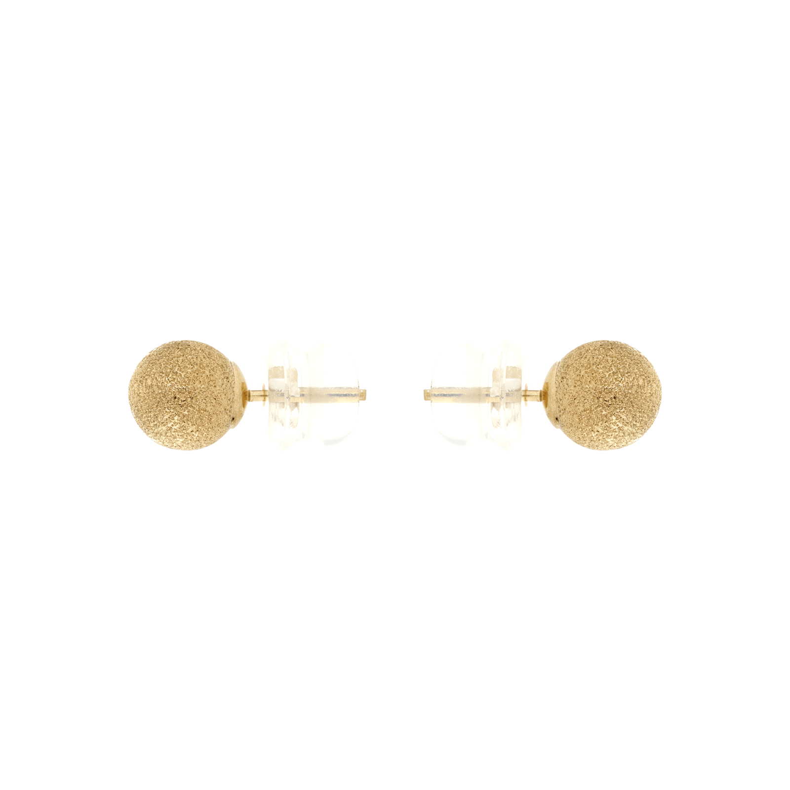 Boucles d'Oreilles boule sablée laser 6 millimètres