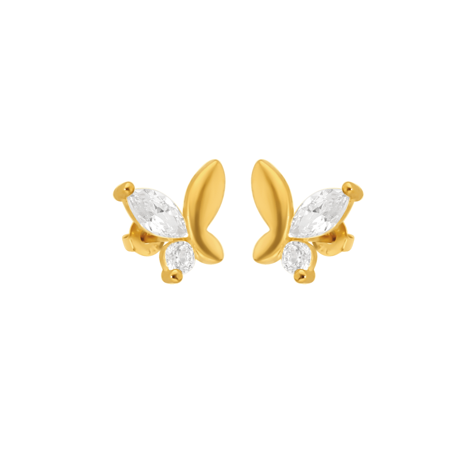Boucles d'Oreilles puce papillon Oxyde de Zirconium Enfant