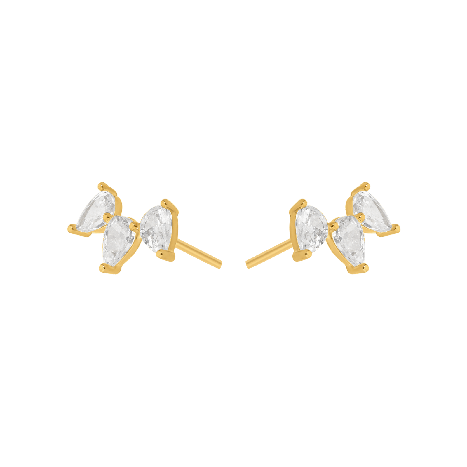 Boucles d'Oreilles 3 gouttes Oxyde de Zirconium