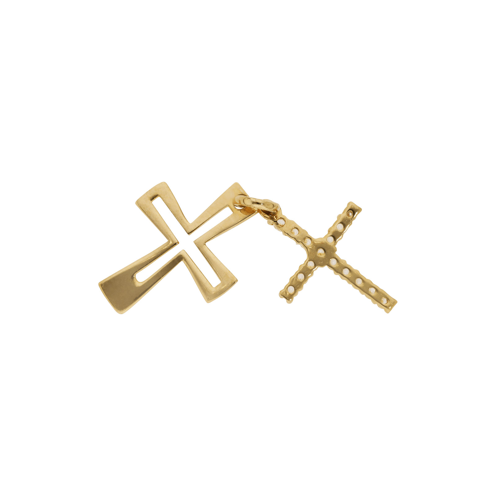 pendentif croix ajourée plus pavage oxyde de zirconium