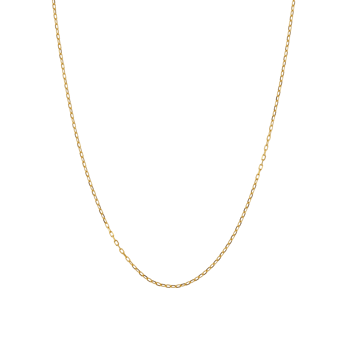 Collier Chaîne Or 375 Maille Forçat Diamanté Allégé 1mm 55cm