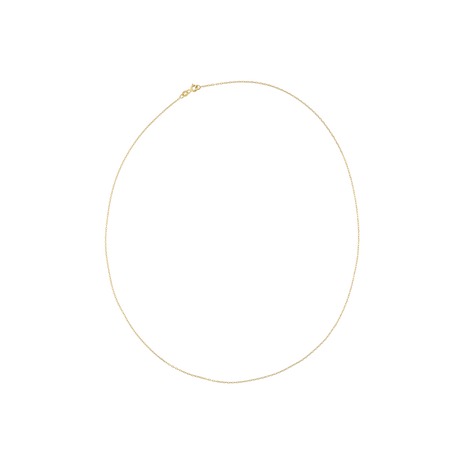Collier Chaîne Or 375 Maille Forçat Diamanté Allégé 1mm 55cm