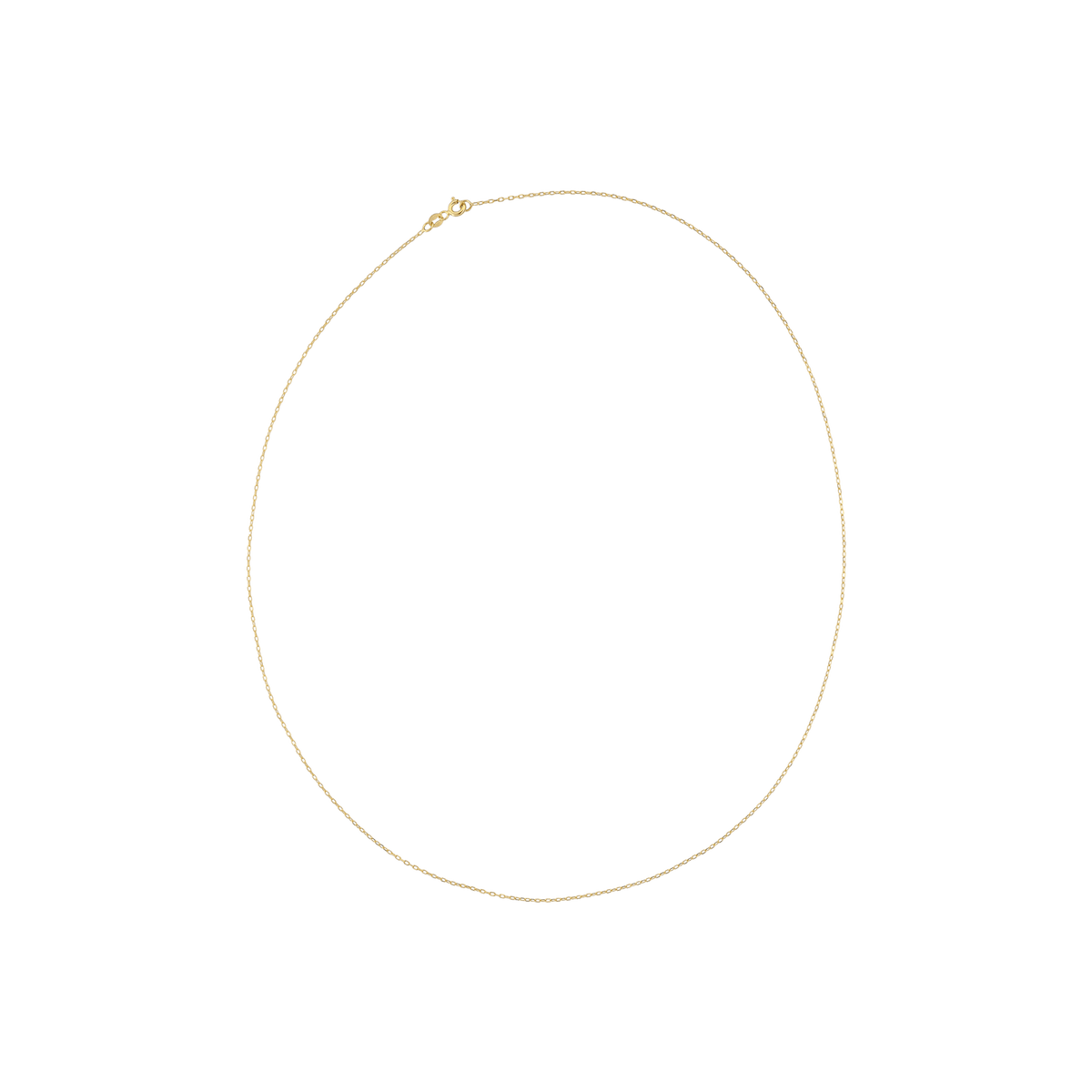 Collier Chaîne Or 375 Maille Forçat Diamanté Allégé 1mm 55cm