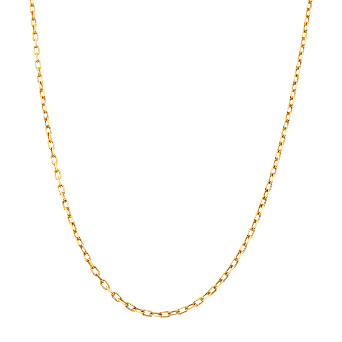 Collier Chaîne Or 375 Maille Forçat Diamanté Allégé 1.3mm 45cm
