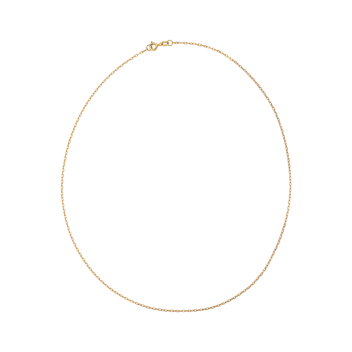 Collier Chaîne Or 375 Maille Forçat Diamanté Allégé 1.3mm 45cm