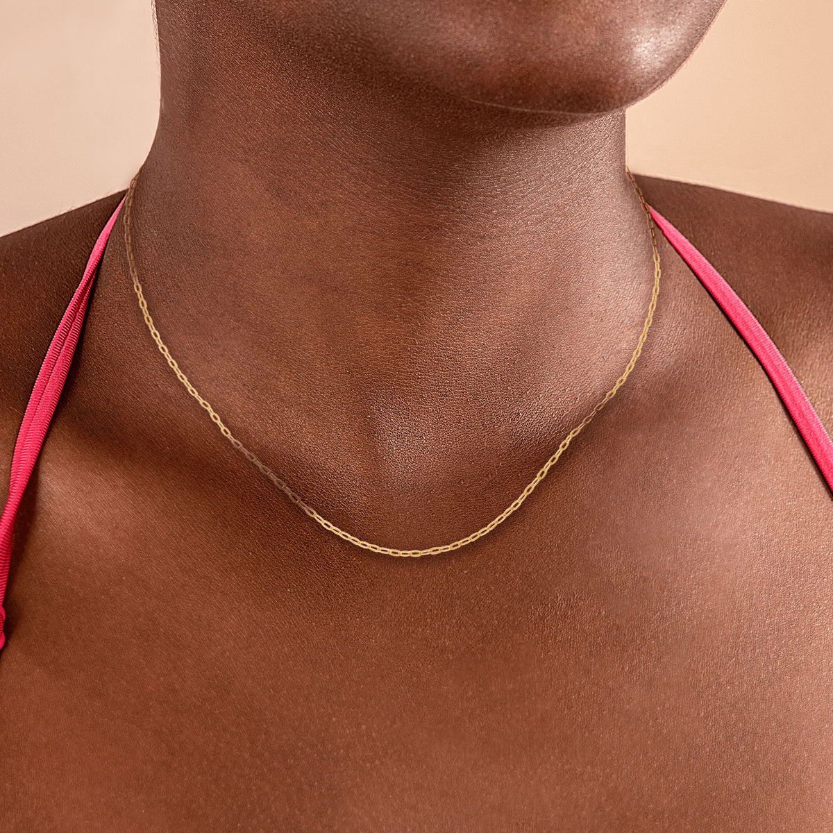 Collier Chaîne Or 375 Maille Forçat Miroir 1.4mm 40cm