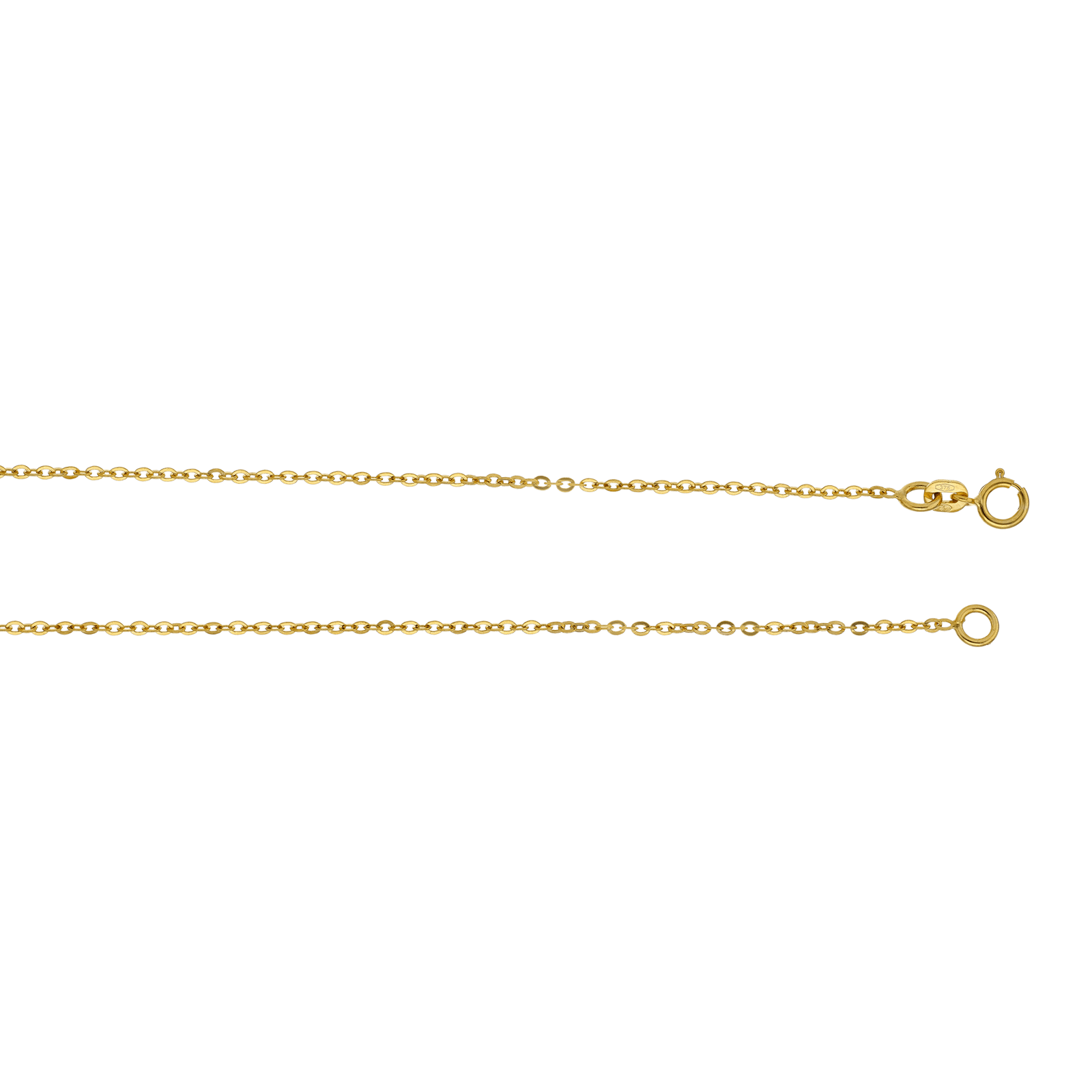Collier Forçat clair miroir 1.4mm 45cm