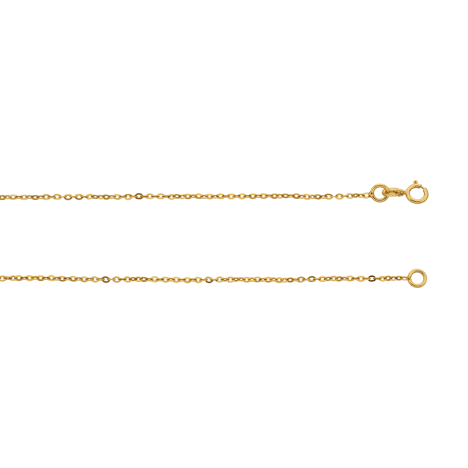 Collier Forçat clair miroir 1,4 millimètres 50 centimètres