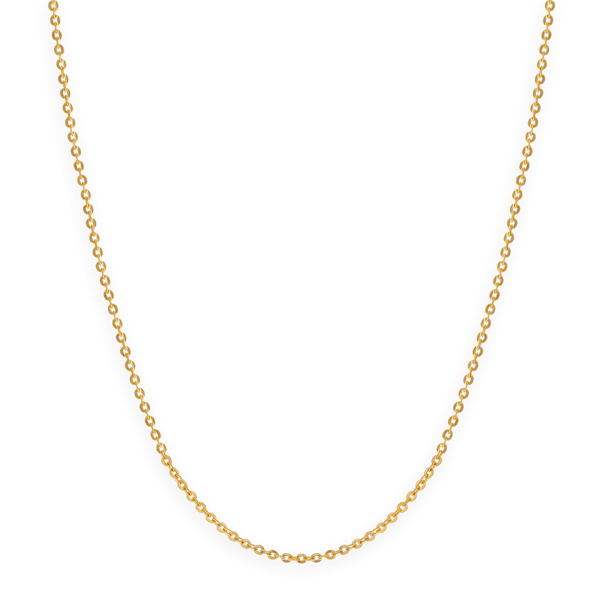 Collier Chaîne Or 375 Maille Forçat Miroir Creux 1.5mm 50cm