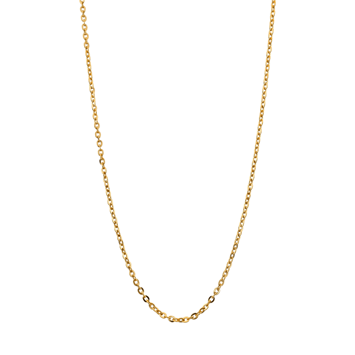 Collier Chaîne Or 375 Maille Forçat Miroir Creux 2mm 50cm