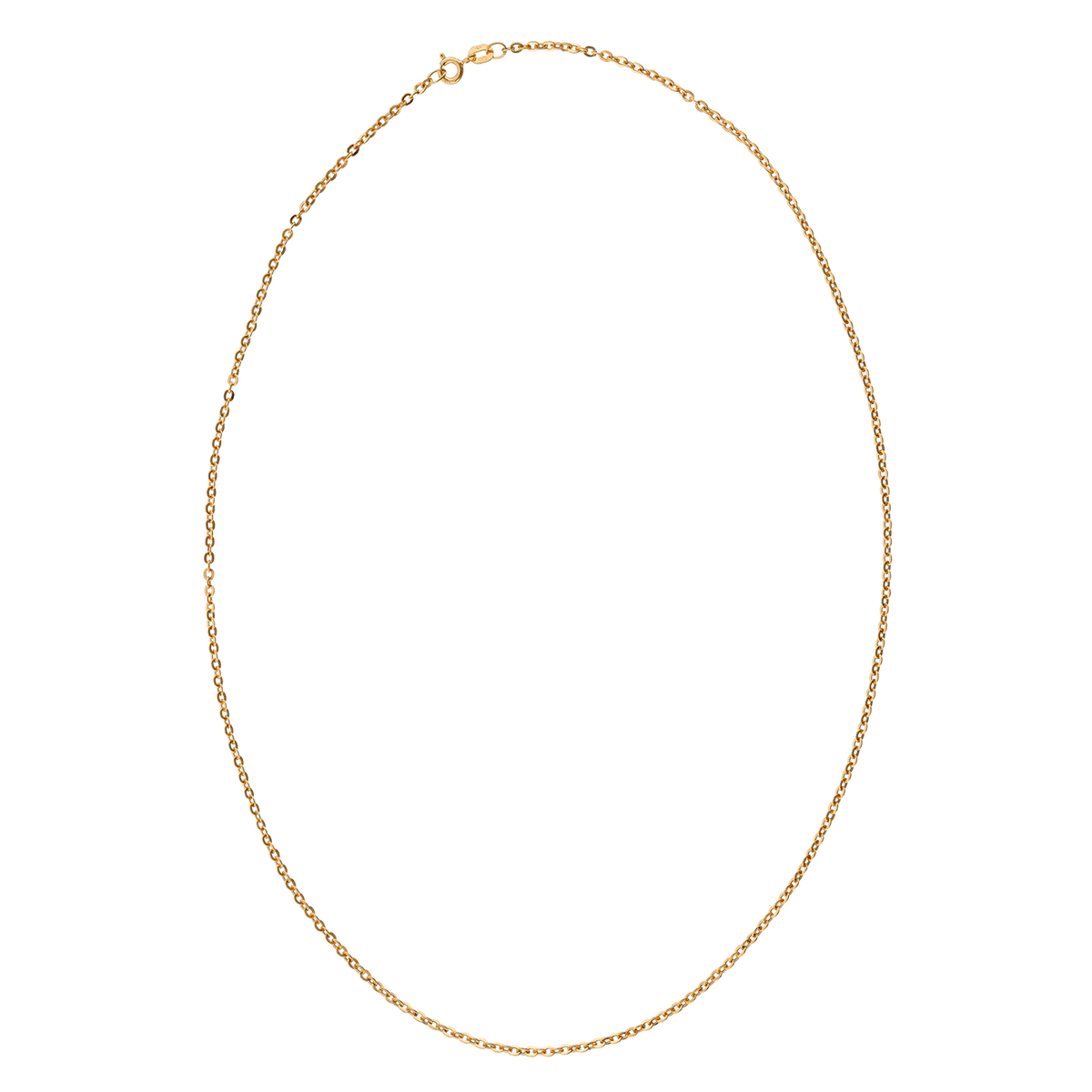 Collier Chaîne Or 375 Maille Forçat Miroir Creux 2mm 50cm