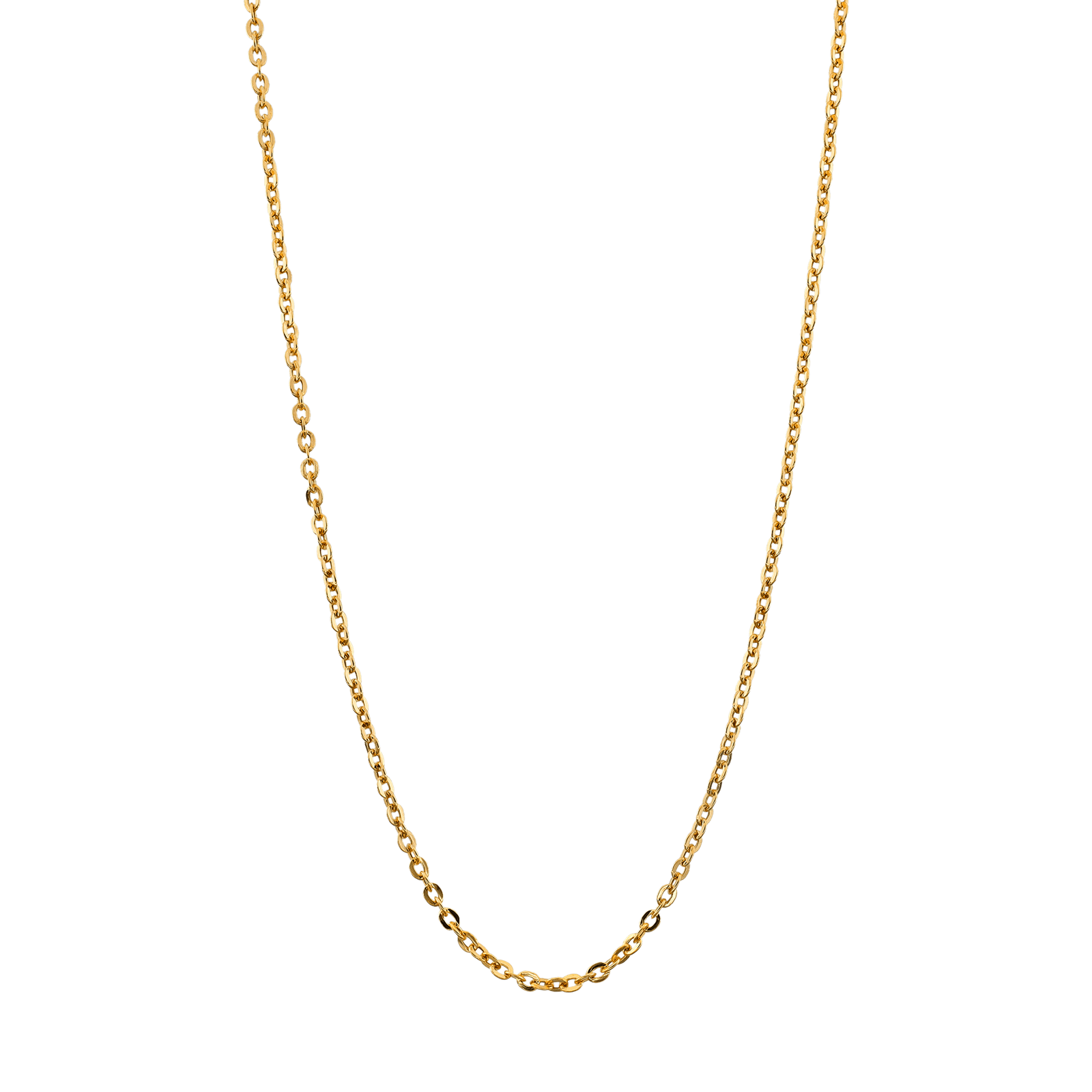 Collier Chaîne Maille Forçat Miroir 2mm 60cm Or375