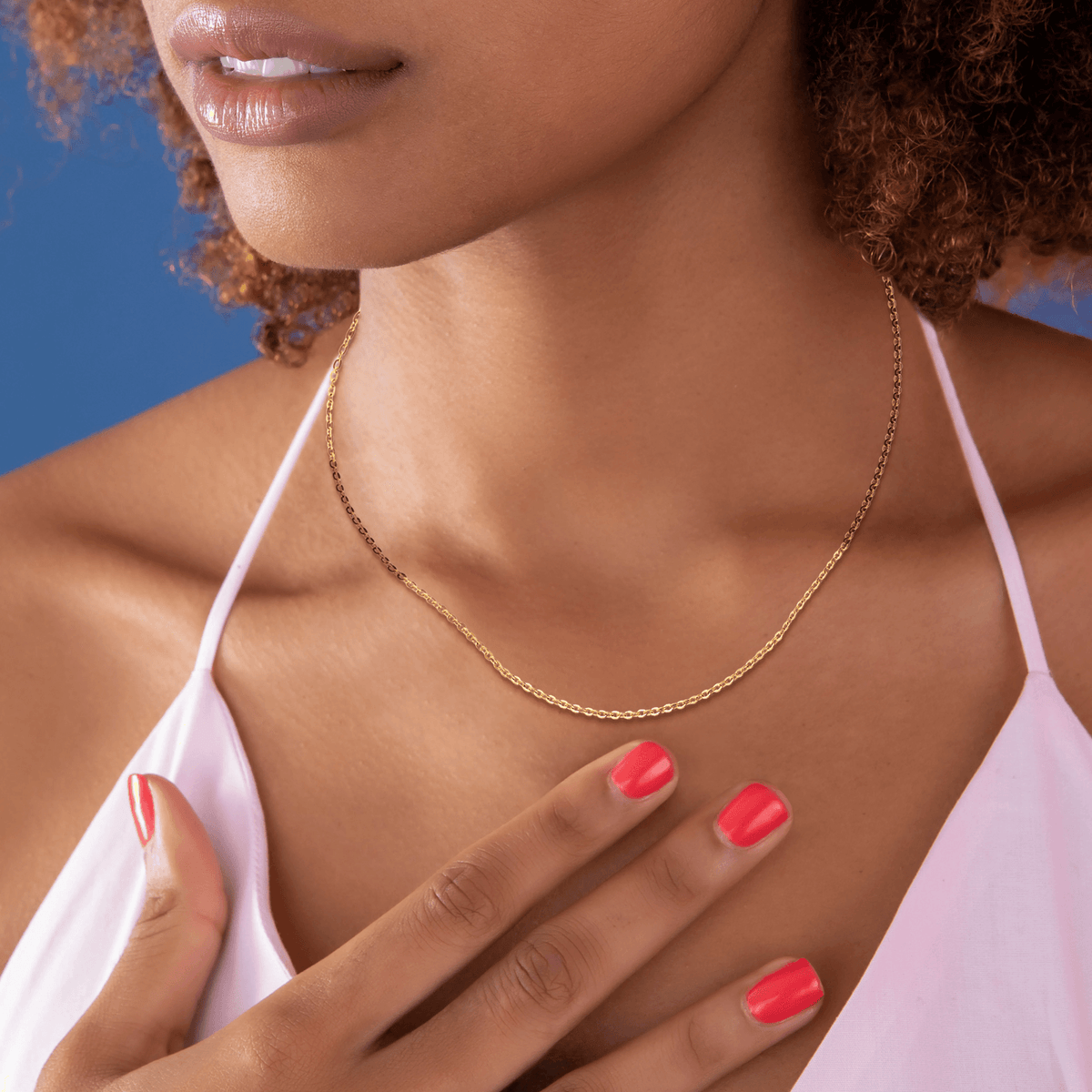Collier Chaîne Or 375 Maille Forçat Miroir Creux 2mm 60cm