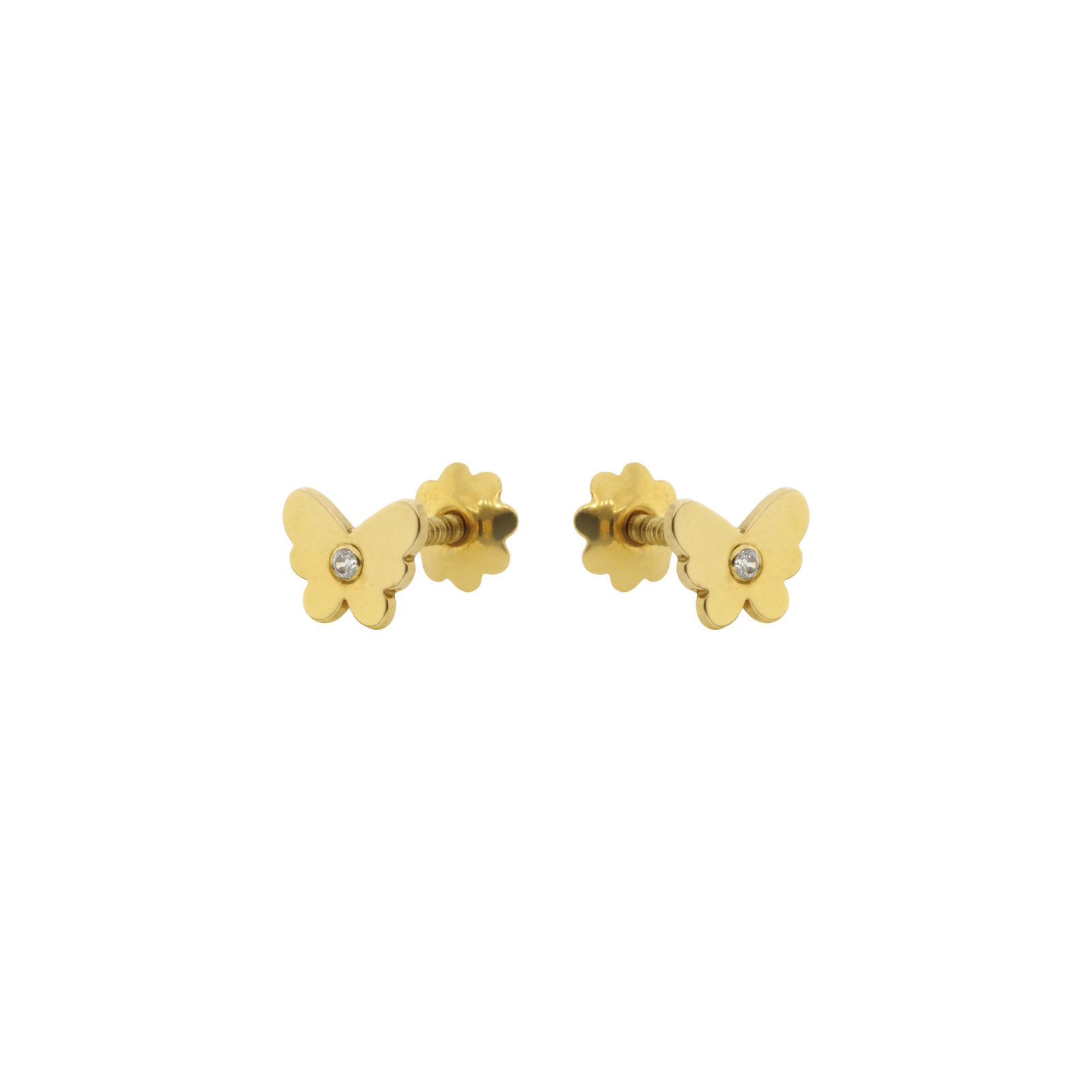 Boucles d'Oreilles vis papillon Oxyde de Zirconium