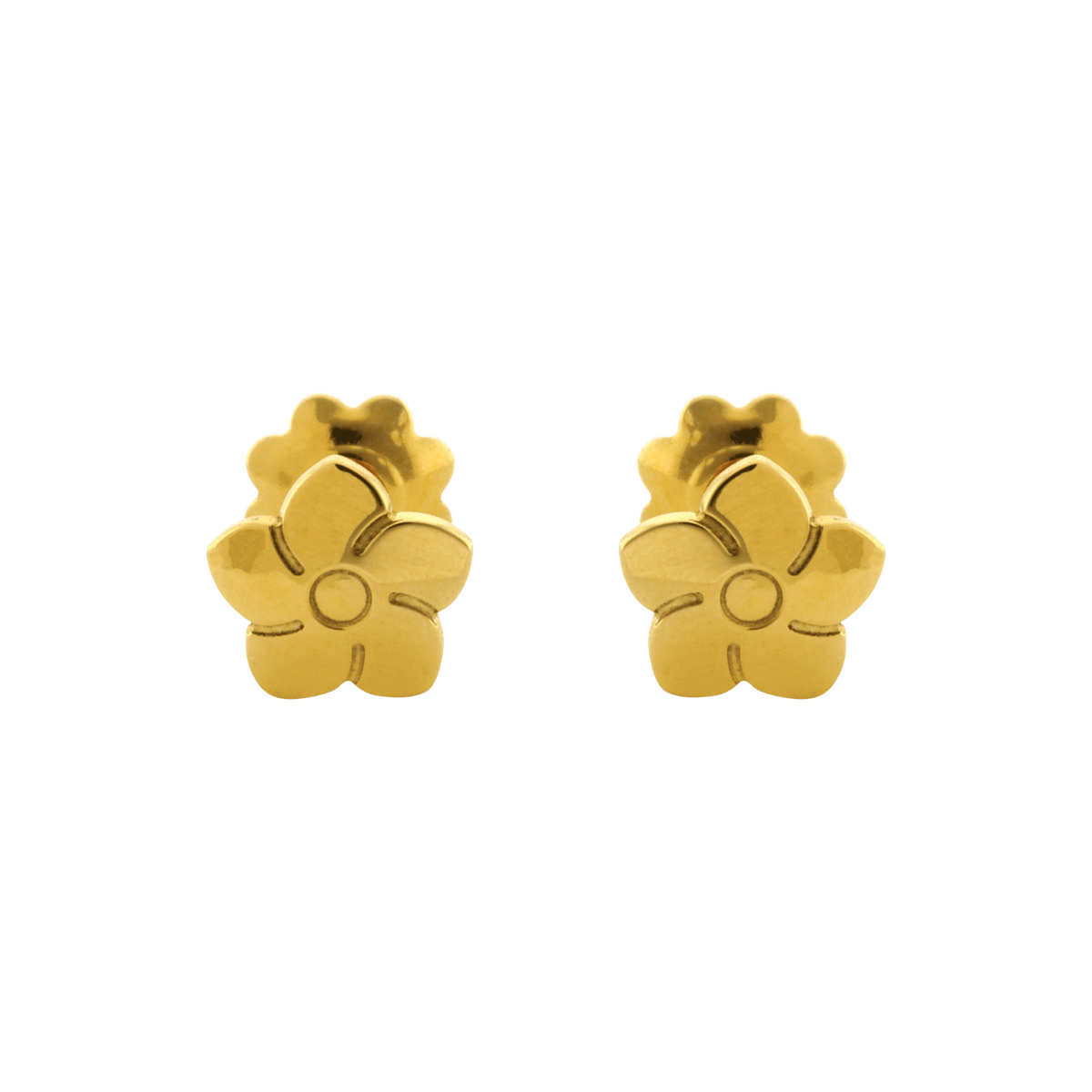 Boucles d'Oreilles vis bouton fleur