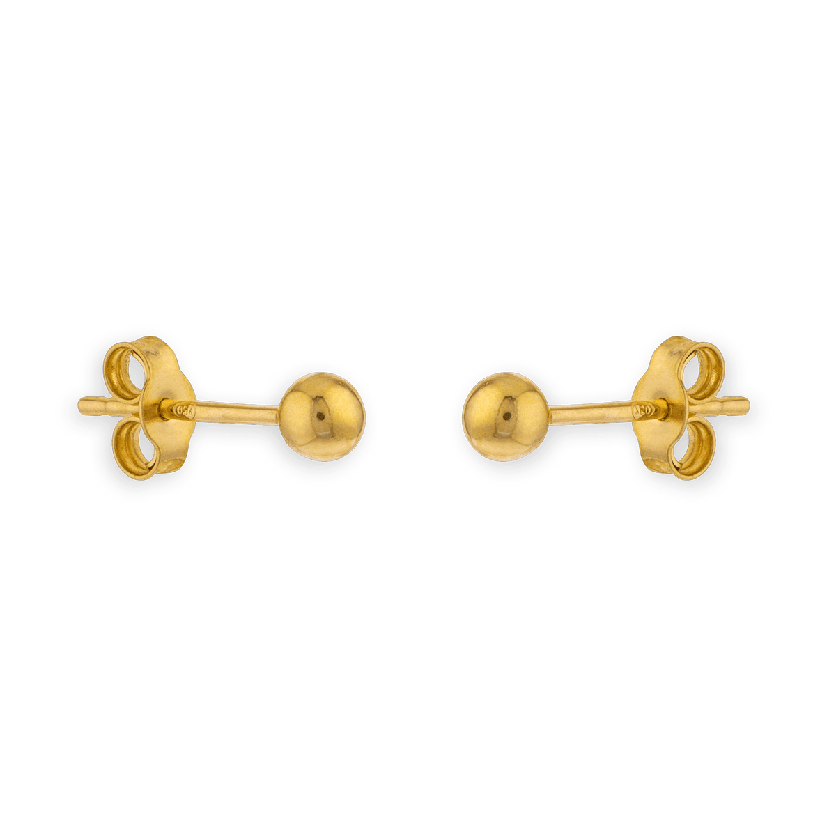 Boucles D'oreilles Or 750 Boule 3mm